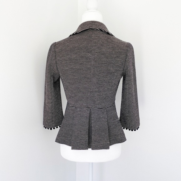 Tabitha Stripe 3/4 Sleeve Pleated Blazer Size XS - Picture 4 of 8